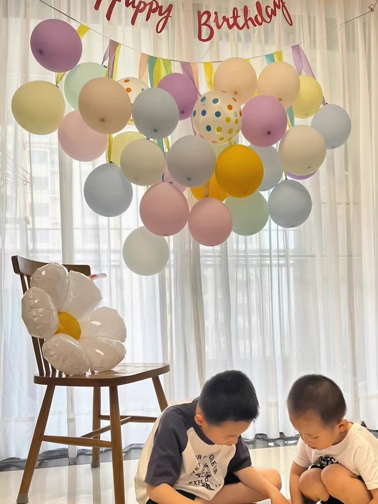 网红周岁生日气球场景布置装饰品儿童宝宝男孩女孩生日快乐背景墙 - 图2