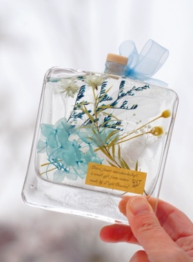 干花永生花浮游花瓶植物标本漂浮瓶摆件闺蜜生日毕业节日礼物