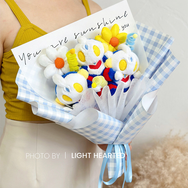 玩偶花束创意礼物毛绒公仔送男生闺蜜生日毕业花束情人节日礼物 - 图0
