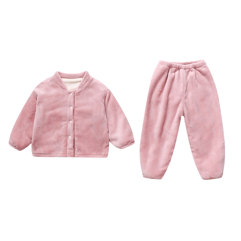 女童加绒睡衣秋冬季儿童女宝宝法兰绒双层加厚开衫保暖家居服套装,淘宝优惠券,粉丝福利购,淘宝优惠卷