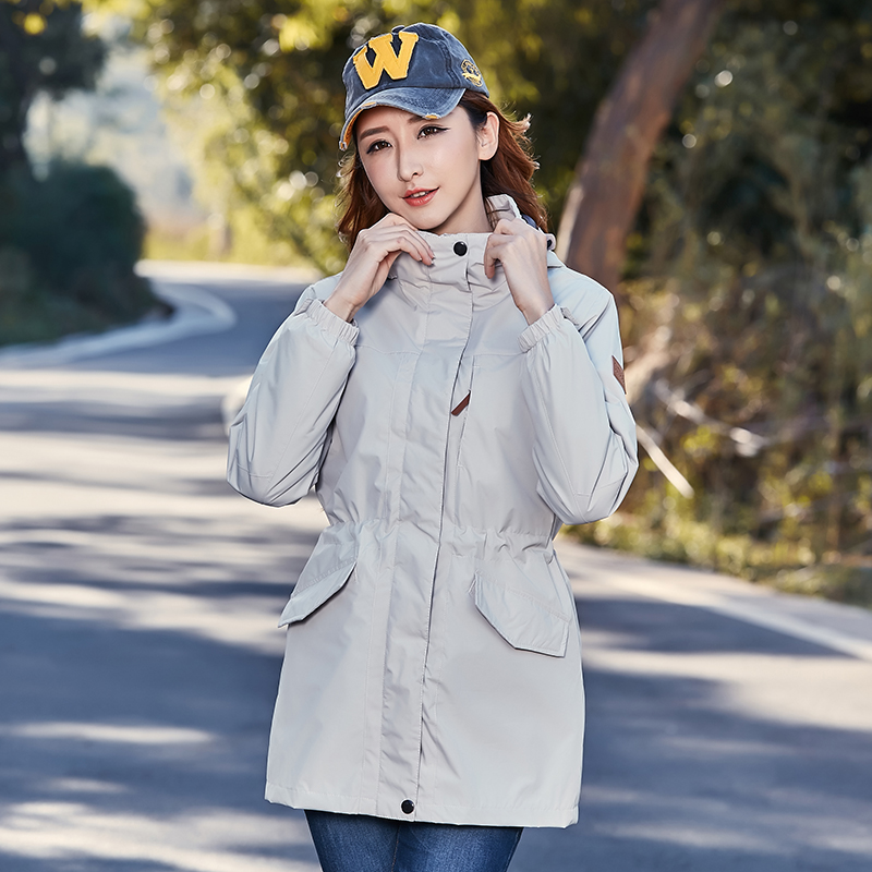 狼爪猎人冲锋衣女秋冬中长款防风西藏旅游三合一保暖情侣登山服男 狼爪猎人冲锋衣女秋冬中长款防风西藏旅游三合一保暖情侣登山服男