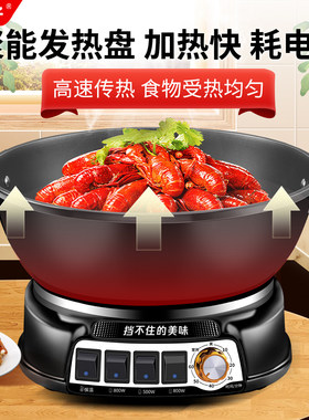 扬子铸铁不粘多功能电炒锅