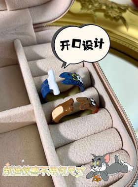 通用情侣汤姆和杰瑞戒指