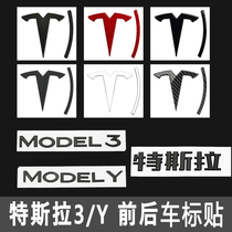 Tesla model3modelY car stickers replace modified black letter door handle steering wheel camera head cover