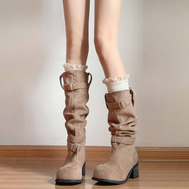 奶白色花边小腿袜子配长靴日系麻花堆堆袜女秋冬百搭及膝中筒长袜,淘宝优惠券,粉丝福利购,淘宝优惠卷