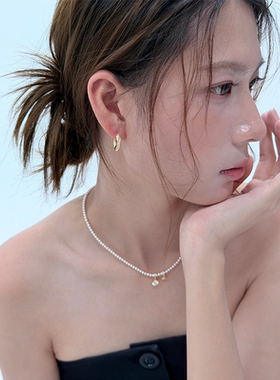 莫比乌斯耳钉女小众设计感不规则
