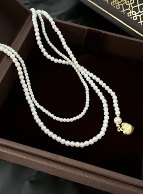 珍珠小众轻奢设计感法式项链高级