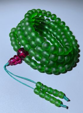 释宏8MM古法琉璃108念珠手链