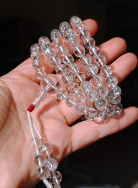 喜马拉雅白水晶念珠手链