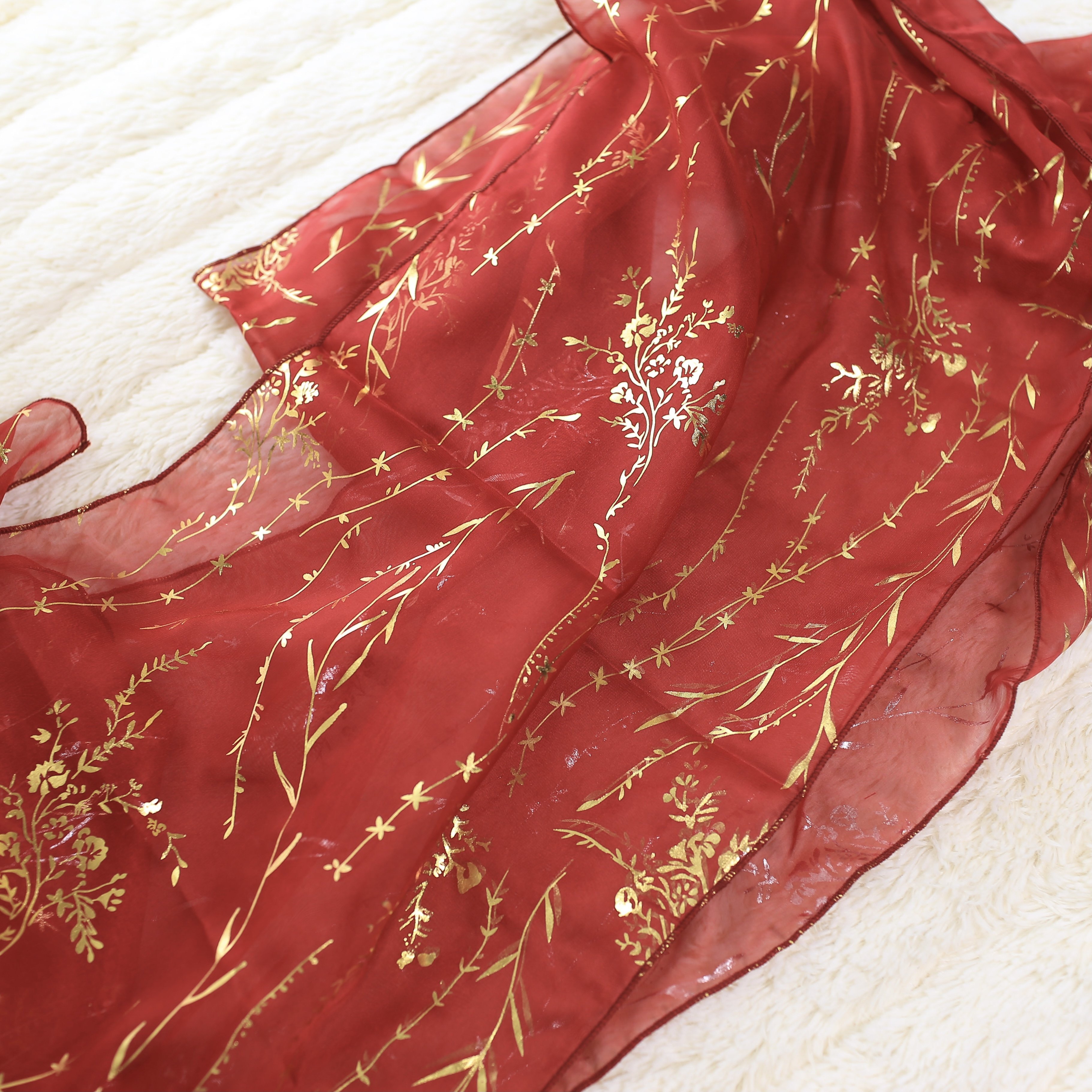 【福利款】烫金流光锦丝雪纺纯色印花汉服披帛女飘带古风百搭配饰,淘宝优惠券,粉丝福利购,淘宝优惠卷