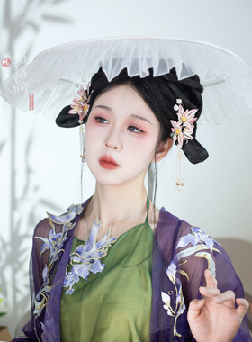 格格间缠花发夹春日少女发饰