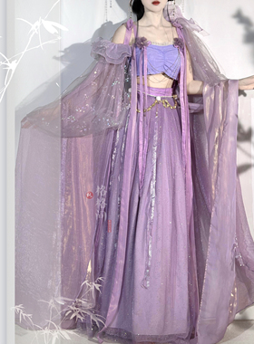 格格间紫色公主异域风汉元素仙气