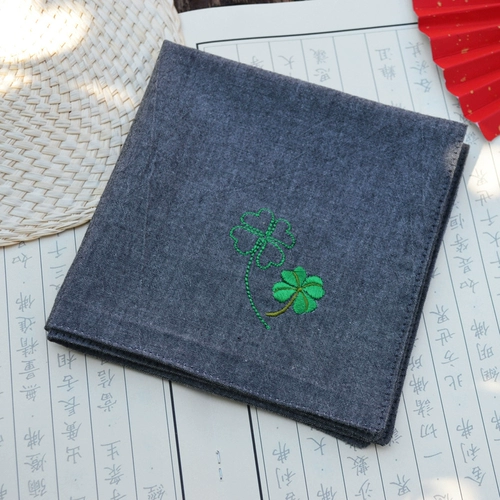 Хлопковый двухэтажный носовой платок, полотенце от пота для влюбленных для школьников, с вышивкой, подарок на день рождения