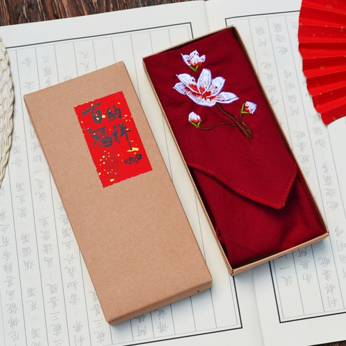 Хлопковый двухэтажный комфортный носовой платок для школьников для влюбленных, орхидея, с вышивкой, делается под заказ