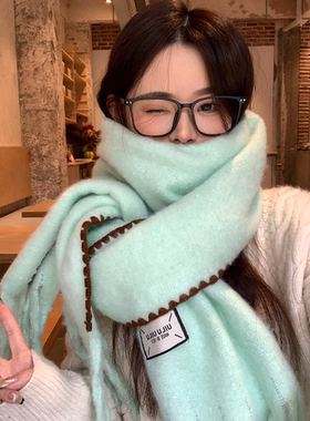 韩版秋冬流苏保暖百搭围巾围脖女