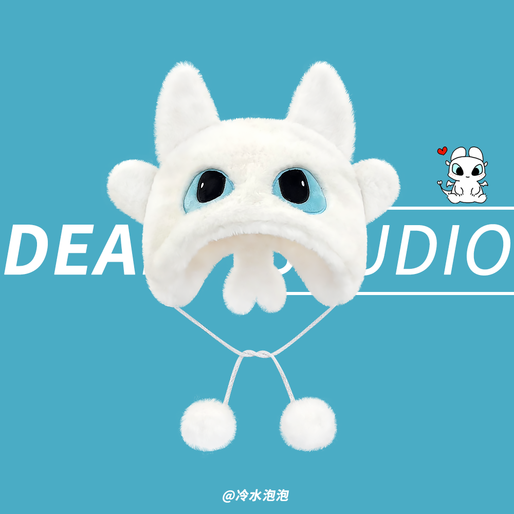 日系可爱卡通毛绒绒雷锋帽子女秋冬季保暖加厚护耳帽显脸小套头帽,淘宝优惠券,粉丝福利购,淘宝优惠卷