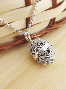 随身925纯银香囊球镂空