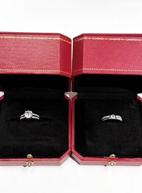 莫桑石戒指 仿真婚戒对戒结婚求婚奢华男女高级感仪式情侣戒指