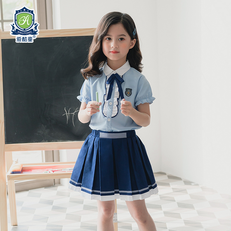 幼儿园园服夏装班服定制小学生合唱礼服演出服儿童毕业套装校团服