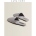 Zara Home Châu Âu Xám lanh thoải mái mềm mại dành cho người lớn Dép nam nhà 16000071004 - Trang chủ
