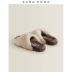 Zara Home Bắc Âu lông thú giả lông chéo vành đai phụ nữ nhà dép 15074071202 - Trang chủ