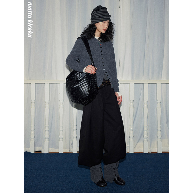 MottoKiraku 原创黑色编织包皮斜跨牛角包可颂包托特包皮包,淘宝优惠券,粉丝福利购,淘宝优惠卷