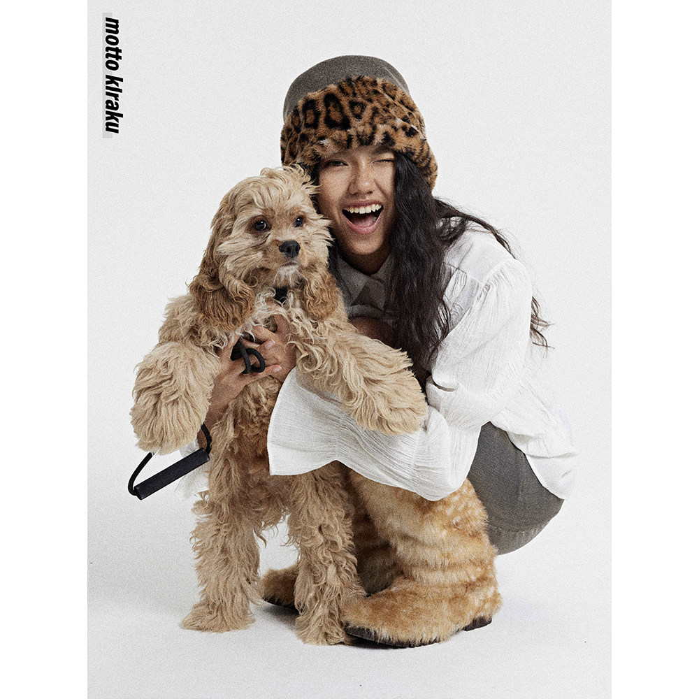 MottoKiraku 原创可双面戴时髦秋冬氛围感豹纹平顶帽盆帽渔夫帽,淘宝优惠券,粉丝福利购,淘宝优惠卷