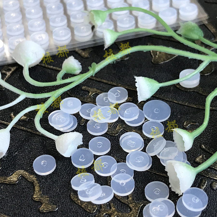 硅胶隔片橡胶弹性透明垫片橄榄核手串手链男女文玩配件防滑防磨损 - 图1