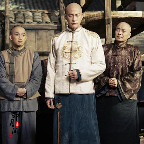 那年花开同款古装清朝长袍老爷服男士民国长衫棉麻掌柜马褂 - 图1