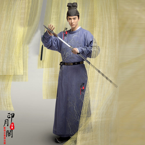 影视唐朝男士古装圆领长袍大臣服官服武侠古装侠客服王爷公子古装 - 图0