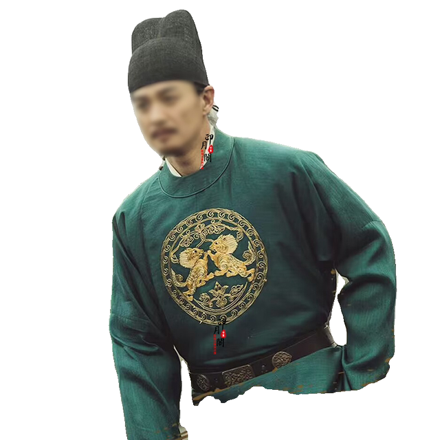 Tang Dynasty men's round collar robe, ministers and officials ancient costume