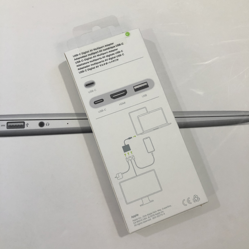 苹果macbook转接头usb-c转USB HDMI Type-C数字影音多端口转换器 - 图0