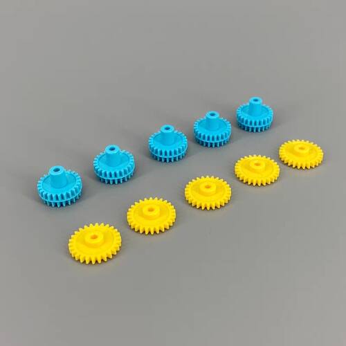 捷品四驱车配件 3.5:1/4:1传动轴齿轮冠齿直齿斜齿改装零件 - 图0