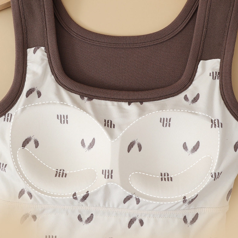 9998石墨烯保暖背心秋冬内搭羽绒贴片带胸垫一体免穿文胸内衣女,淘宝优惠券,粉丝福利购,淘宝优惠卷