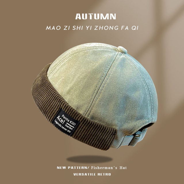 Japanese corduroy retro melon skin hat men's spring and autumn hip-hop  yuppie street hat women's