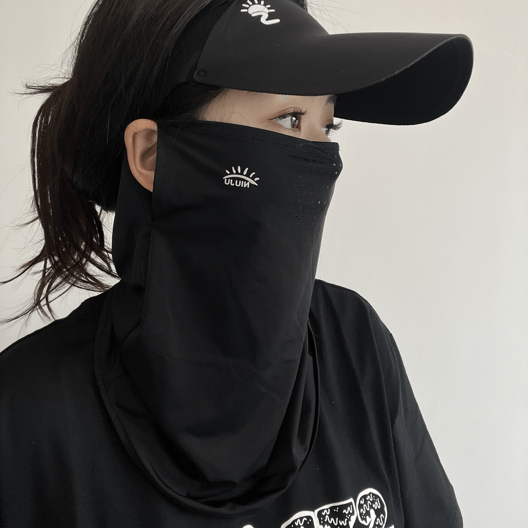 防晒冰丝面罩遮全脸防紫外线口罩开车电动车护颈夏季骑行女款脸罩