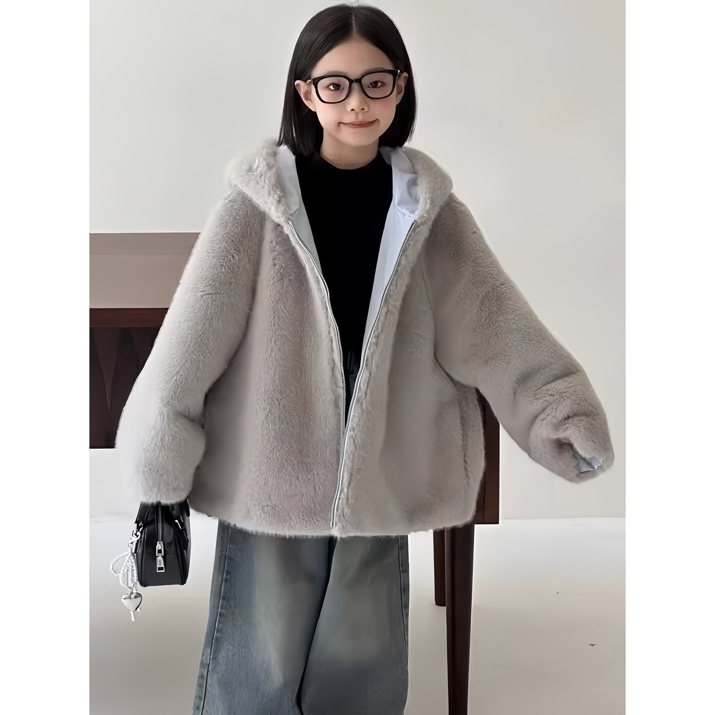 女童棉服两面穿水貂毛外套2025冬季新款儿童今年流行独特好看棉袄,淘宝优惠券,粉丝福利购,淘宝优惠卷