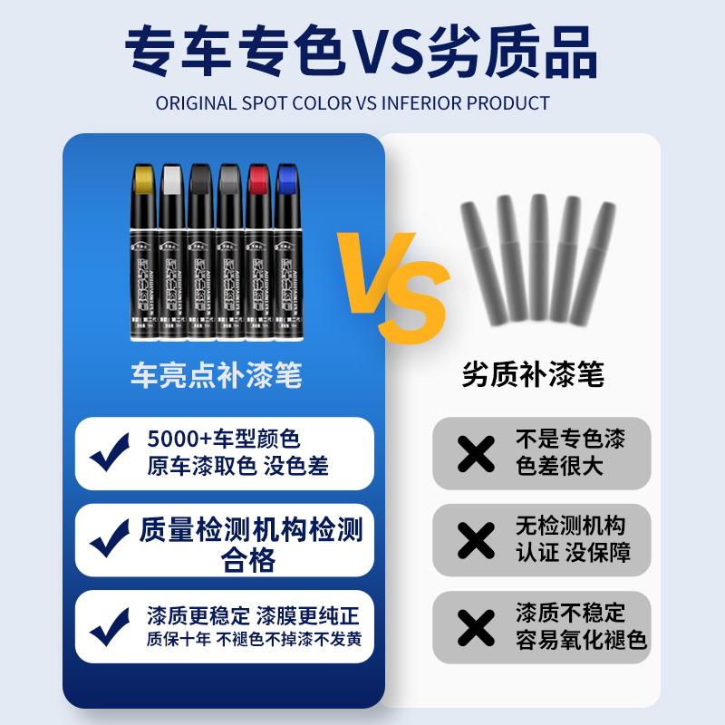 补漆笔点漆笔珍珠白红黑银色修补车漆面去痕汽车划痕修复神器专用 - 图0