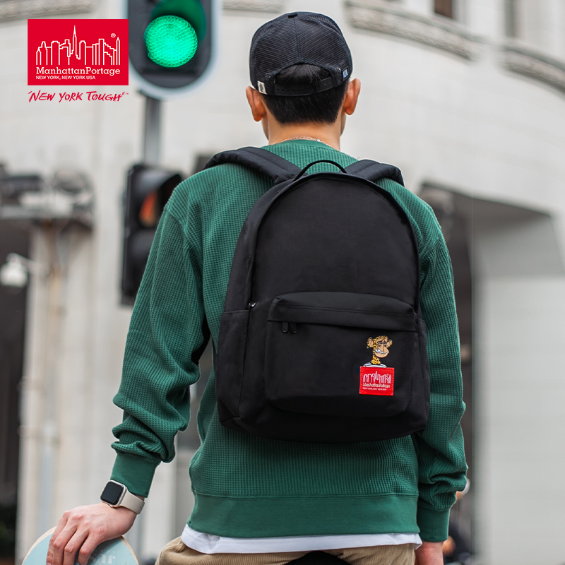 ManhattanPortage x BAYC无聊猿联名双肩包小众潮牌减负电脑背包