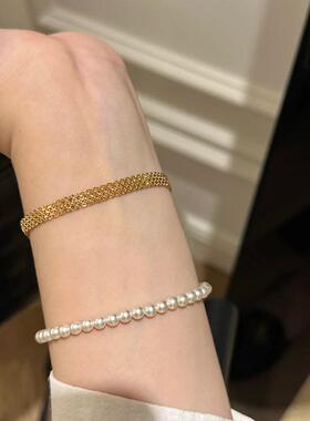 蕾丝表带手链高级轻奢气质精致