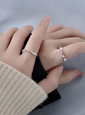 高级感莫比乌斯环情侣戒指男女一对结婚对戒小众设计时尚简约百搭