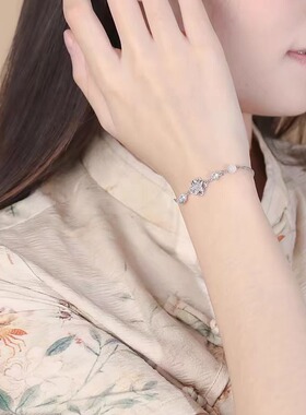 新款茉莉花手链女轻奢小众设计高级感手饰送女友生日情人节礼物