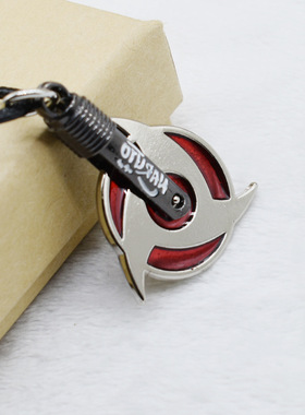 忍者项链动漫组织木叶红云钥匙扣