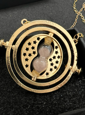 欧美复古做旧时间转换器项链男款嘻哈潮人个性百搭毛衣链