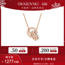 (Christmas presents) Schhualoshige FURTHER DOUBLE RINGS European and American women necklaces lock bones autumn and winter sweater chains