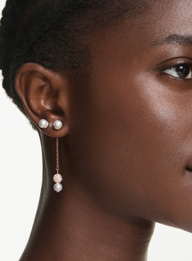 【新品】施华洛世奇Matrix项链耳钉胸针配饰饰品小众仿珍珠送礼物