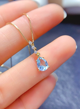 S925银套装吊坠+耳坠空托 水滴5*7mm 银托镀白金玫瑰金黄金色