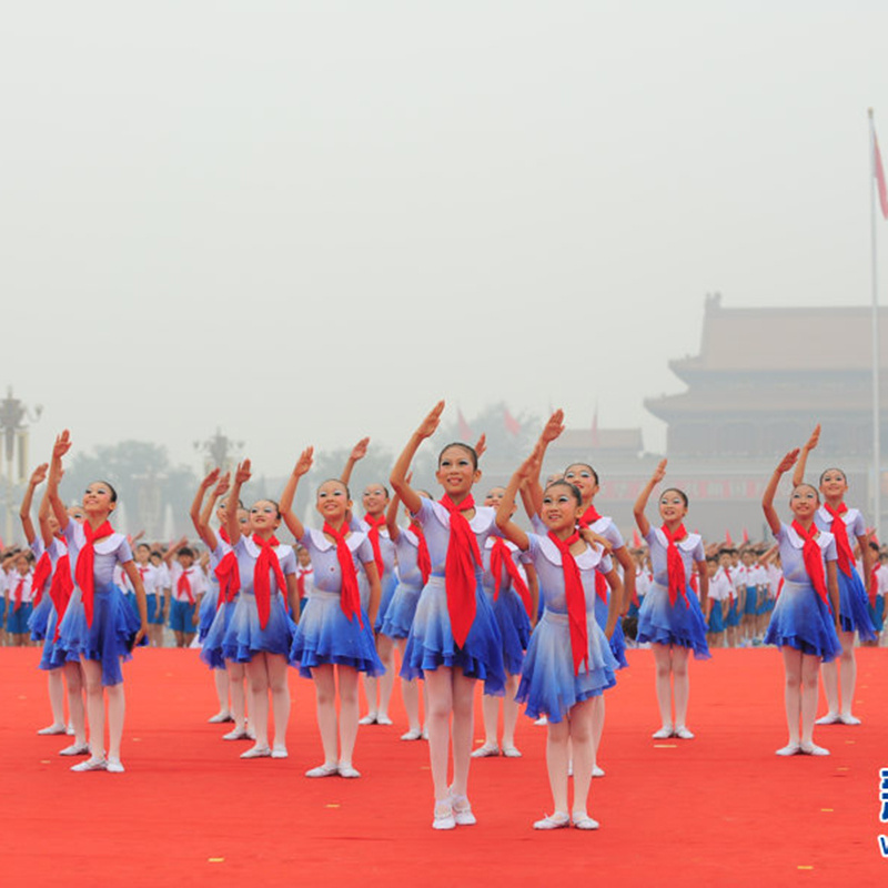 小荷风采演出服装六一朗诵相约中国梦舞蹈鲜艳的红领巾在胸前飘扬 - 图3