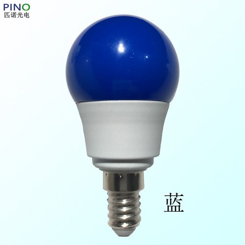 led彩色灯泡e14小螺口水晶壁灯红绿蓝黄紫粉橙暖光装饰家用照明灯 - 图2