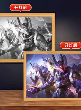 王者荣耀灯光画氛围灯小夜灯王者荣耀周边摆件装饰生日礼物送朋友